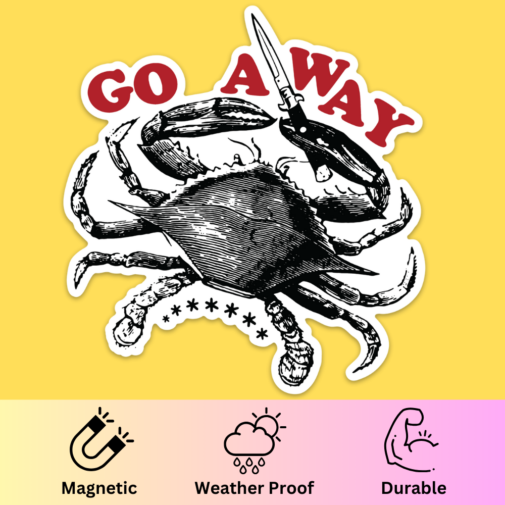 'Go Away' Bumper Magnet