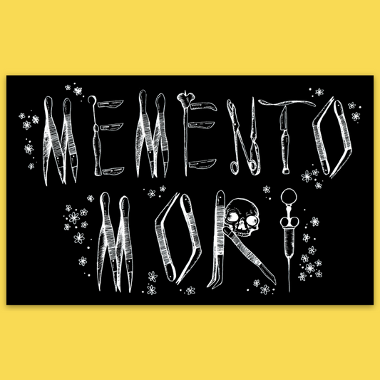 'Memento Mori: Embalming Edition' Sticker